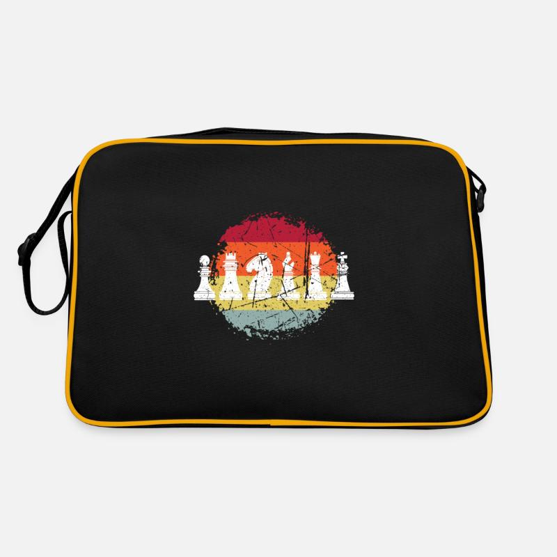 Jeu d’échecs d’échecs - Sac Retro - noir/or