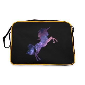 Unicorn Universe - Retro Tasche - Schwarz/Gold - Hinten