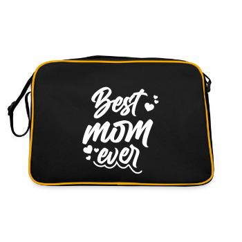 Cool Cadeau de fête des mères Bébé Maman Maman - Sac Retro - noir/or - Dos