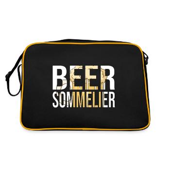 Beer Saying Beer Drinker Gift Beer Sommelier - Retro Bag - black/gold - Back