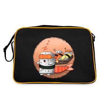 Sushi endormi - Sac Retro - noir/or - Dos