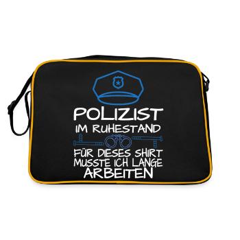 Policier à la retraite départ à la retraite - Sac Retro - noir/or - Dos