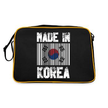 Made in Korea - Retro Tasche - Schwarz/Gold - Hinten