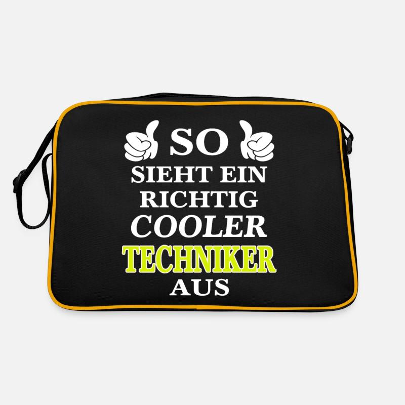 SO SIEHT EIN RICHTIG COOLER TECHNIKER AUS - Retro Tasche - Schwarz/Gold
