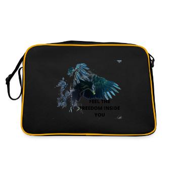 FÜHLEN SIE DIE FREIHEIT IN IHNEN - Retro Tasche - Schwarz/Gold - Hinten