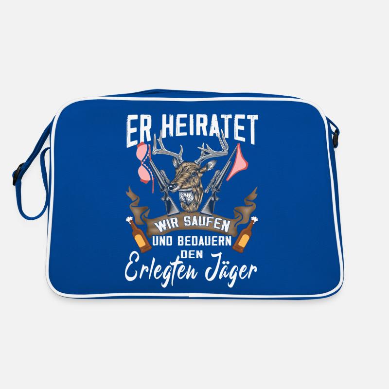Jäger Bräutigam Jagd Junggesellenabschied JGA Retro Tasche