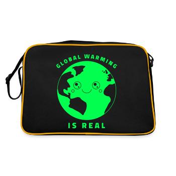 GLOBAL WARMING IS REAL No. 21 - Retro Bag - black/gold - Back