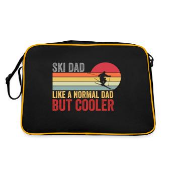 Ski Dad Retro Vintage - Retro Tasche - Schwarz/Gold - Hinten