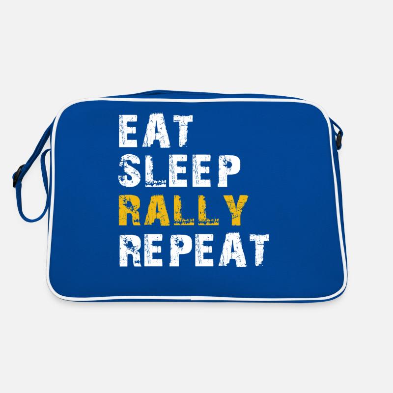 eat sleep rally repeat Retro Bag