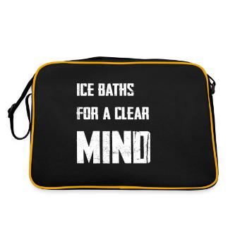 Ice baths for a clear mind - Retro Bag - black/gold - Back