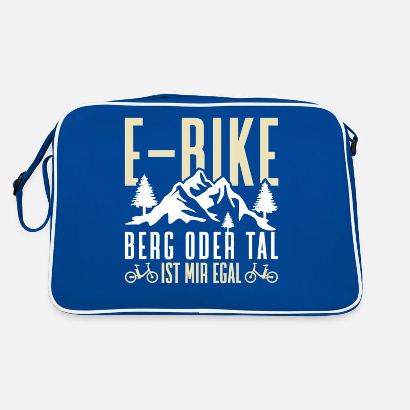 E-Bike Berg Oder Tal Ist Mir Egal Lustiger Spruch Retro Tasche