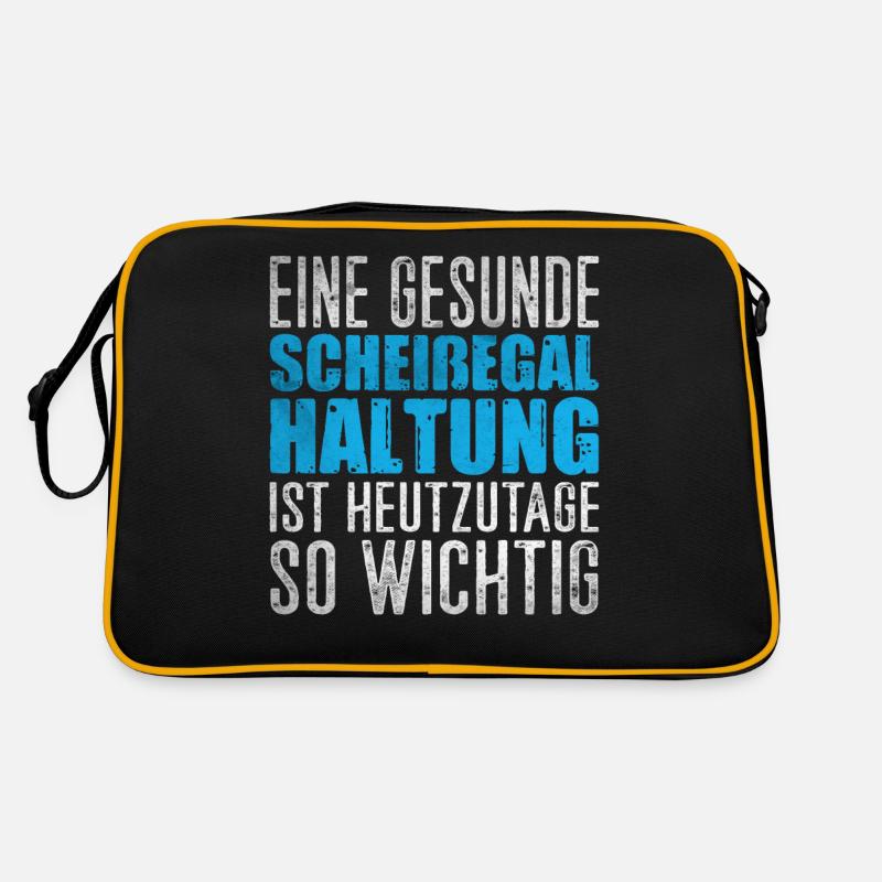Scheißegal Haltung Retro Tasche