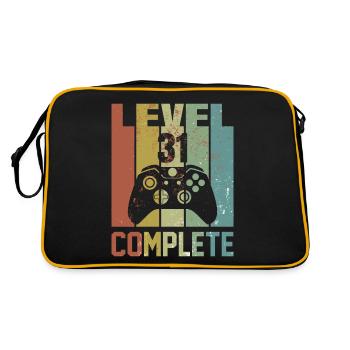 Level 31 complete Birthday Shirt Gift - Retro Bag - black/gold - Back