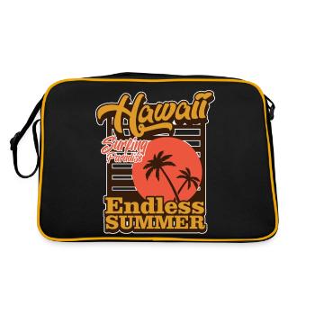 Hawaii endless Summer, Sun - Retro Bag - black/gold - Back