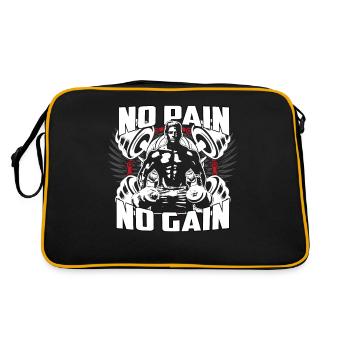 NO PAIN NO GAIN - Sac Retro - noir/or - Dos