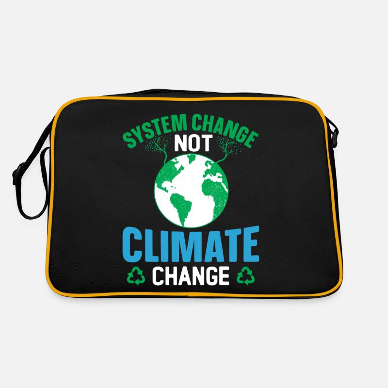 System Change not Climate Change - Klimawandel Retro Tasche