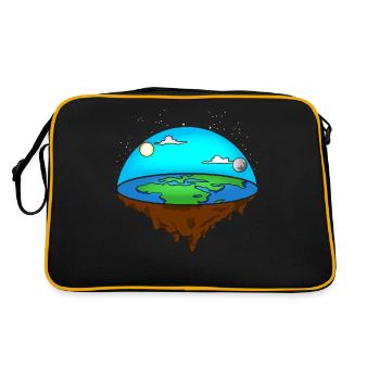 Flat Earth - Retro Bag - black/gold - Back