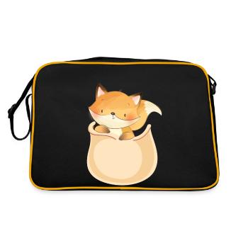 Marsupium Bébé Renard Roux - Sac Retro - noir/or - Dos