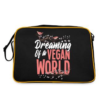 Dreaming of a Vegan World Vegan - Retro Bag - black/gold - Back