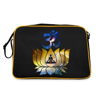 OM SYMBOL MEDITATION 3 - Retro Bag - black/gold - Back