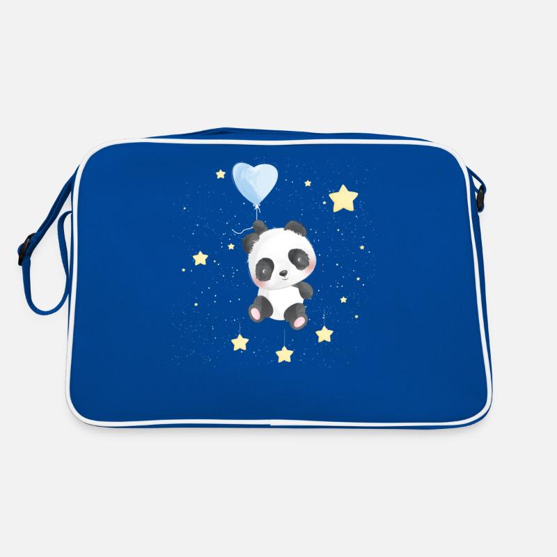 Space Panda With Stars Retro Bag