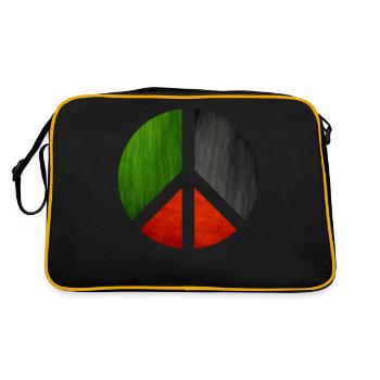 Palestine Peace Fun Cadeau - Sac Retro - noir/or - Dos