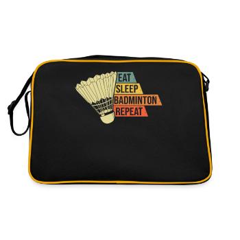 Badminton Rétro Vintage - Sac Retro - noir/or - Dos