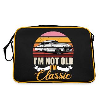 Je ne suis pas vieux, je suis classique - Sac Retro - noir/or - Dos
