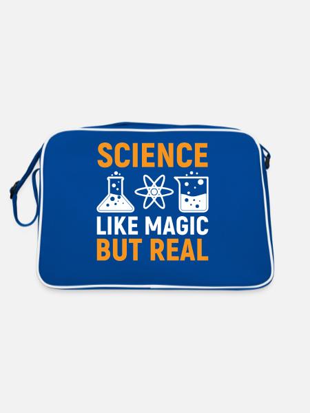 Science like magic but real - Retro Bag - blue/white - Back