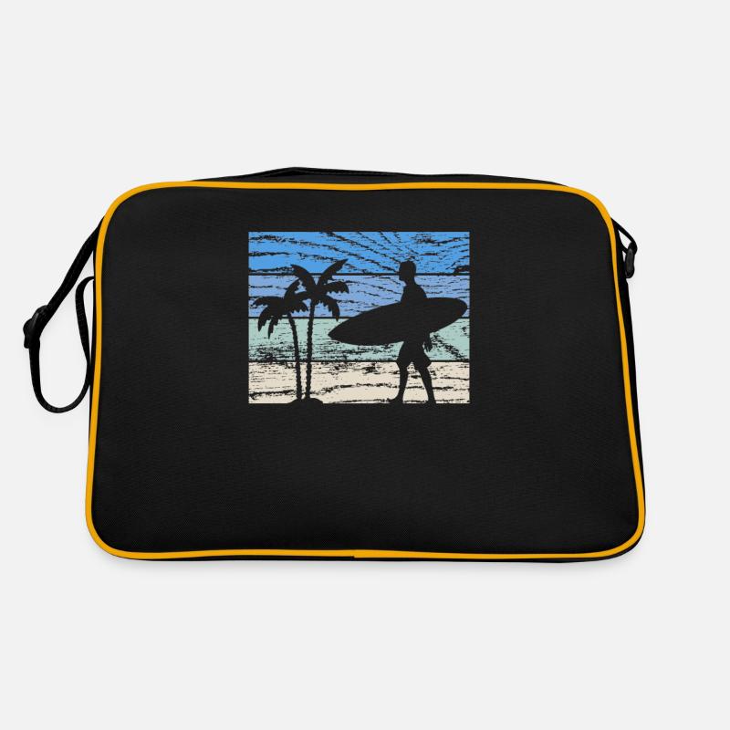 Surfeur surfeur - Sac Retro - noir/or