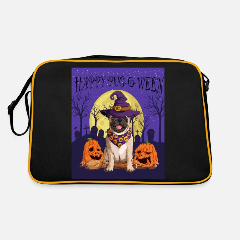 Joyeux Halloween Pug Design Sac Retro
