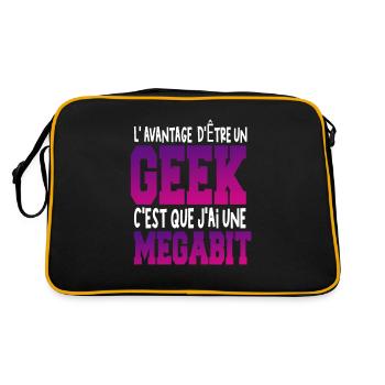 Homme Avantage d'être un Geek Megabit Humour Gamer - Sac Retro - noir/or - Dos