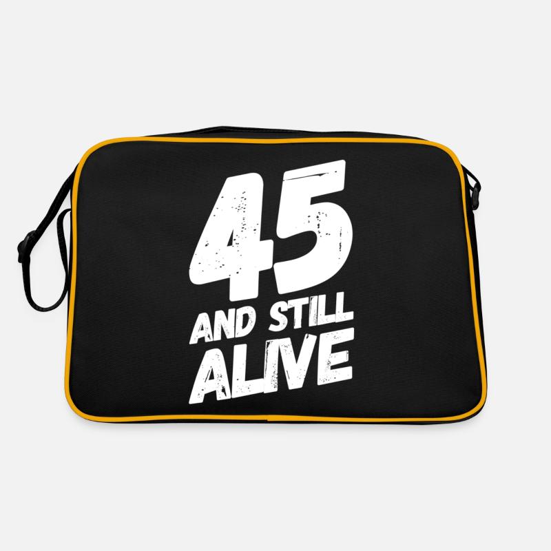 45 And Still Alive 45th Birthday 45 Years Old Retro Bag