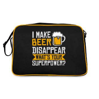 I Make Beer Disappear - Retro Bag - black/gold - Back