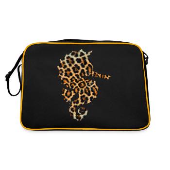 Hippocampe Leopard Print - Sac Retro - noir/or - Dos