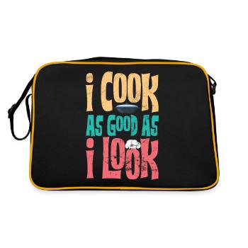 Pastry Gourmet Commis Chef I Cook As Good As I Loo - Retro Bag - black/gold - Back
