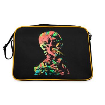 Van Gogh Cigarrette Skull Krawatte Dye - Retro Tasche - Schwarz/Gold - Hinten