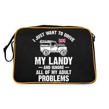 Je veux juste conduire mon Landy - Sac Retro - noir/or - Dos
