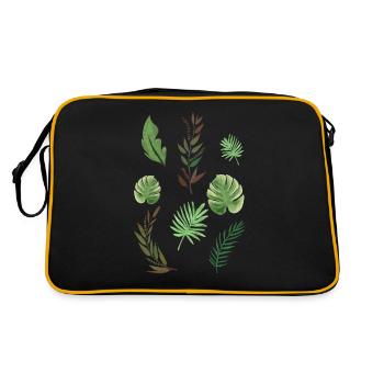 Plantes Plantes Feuilles - Sac Retro - noir/or - Dos