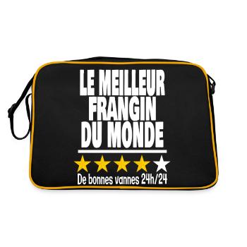 le meilleur frangin du monde - Sac Retro - noir/or - Dos