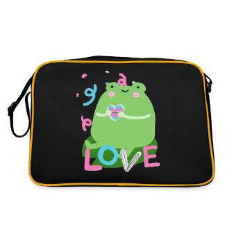 Grenouille douce avec des couleurs de drapeau de fierté trans - Sac Retro - noir/or - Dos