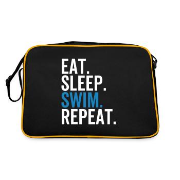 Manger Dormir Nager Répéter - Sac Retro - noir/or - Dos