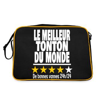 le meilleur tonton du monde - Sac Retro - noir/or - Dos