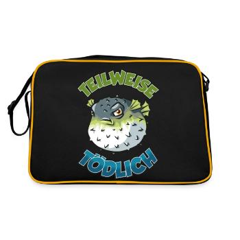 Puffer Fish Partiellement mortel Bande dessinée - Sac Retro - noir/or - Dos
