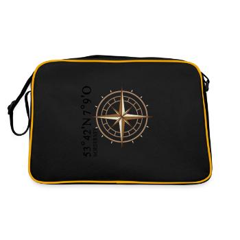 Île Norderney Coordinates - Sac Retro - noir/or - Dos