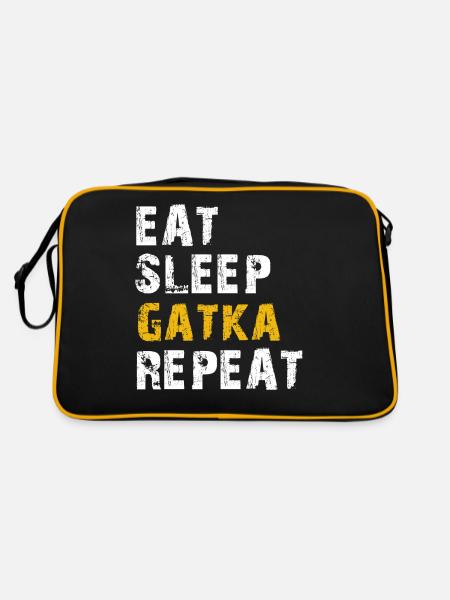 manger dormir Gatka - Sac Retro - noir/or - Dos