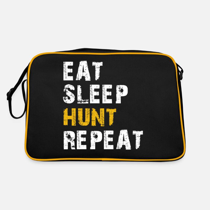 eat sleep hunt repeat Retro Bag