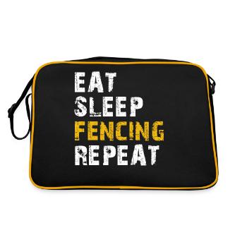 eat sleep Fencing - Retro Bag - black/gold - Back