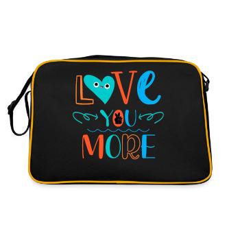 I love you more - Retro Bag - black/gold - Back