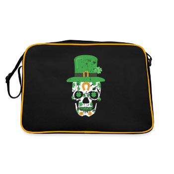 Saint-Patrick Skull trèfle irlandais - Sac Retro - noir/or - Dos